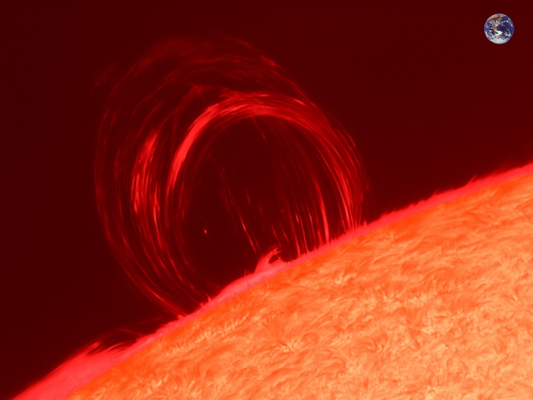 Massive Solar Loop on Sun Captured by Photographer